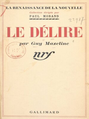 cover image of Le délire